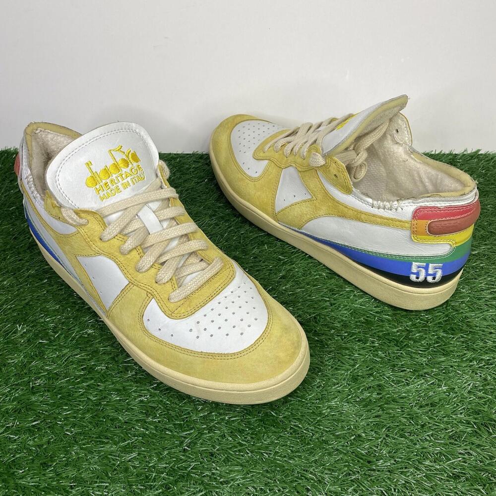 Diadora Mi Basket Row Cut Denver 55 Lace Up  Men 9/Women 10.5 , Colored Sneakers